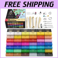 42-Color Polymer Clay Kit & Tools Set