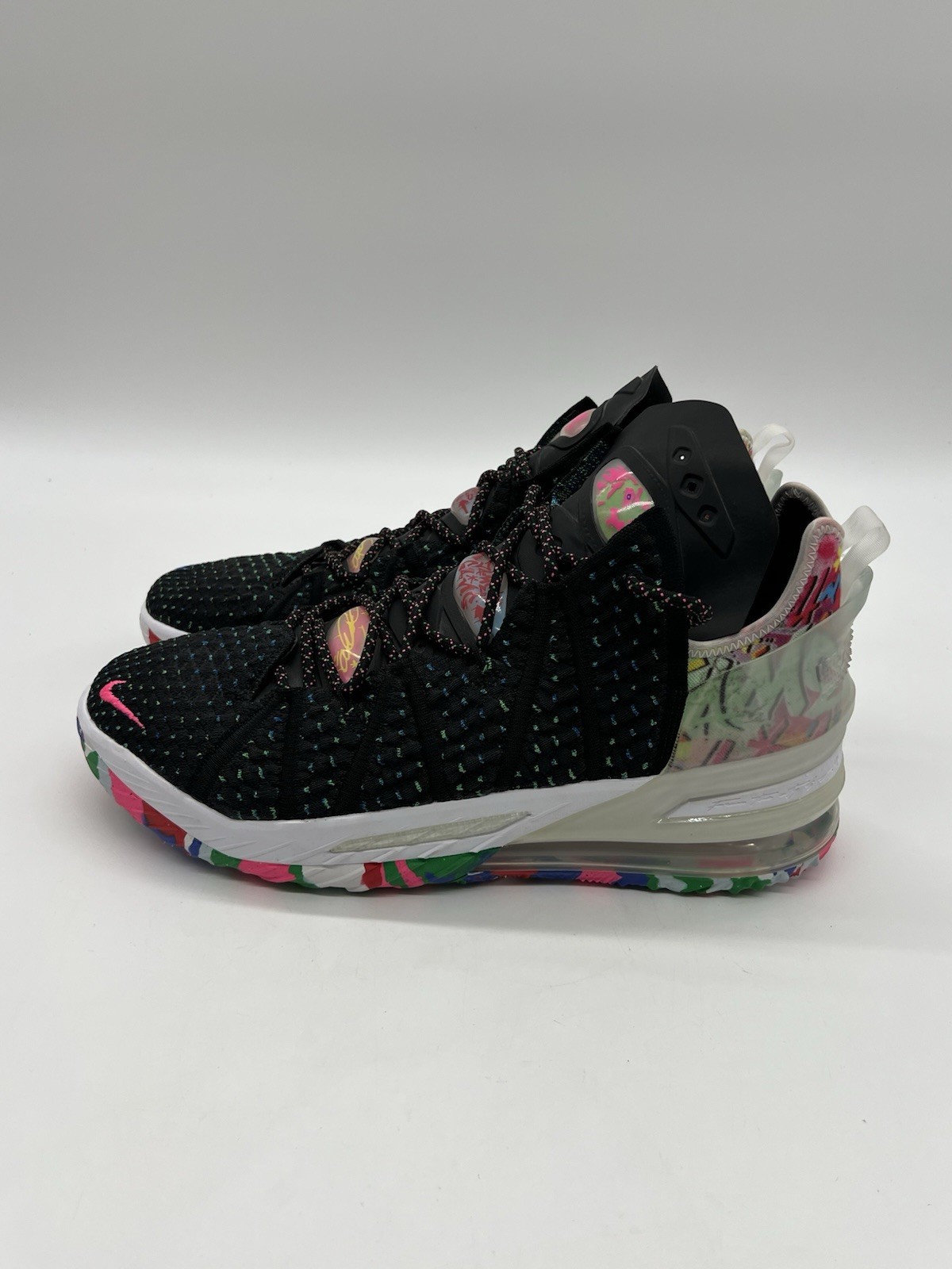 Nike LeBron XVIII 18 James Gang Men 12.5 Black Pink CQ9283-002 Basketball Shoes
