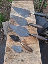 5x Builders Brick/Pointing Trowels, WHS, Tyzack, Dawson GPO 1958