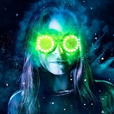 Eye-Catching LED Light-Up Glasses fits Nightclub  Birthday Party Accessory Use