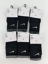 6 Pairs Nike Spark Cushioned Crew Running Socks Men's 6-7.5 / Women's 7.5-9 New