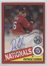 2020 Update 1985 Topps Baseball Red 21/25 Patrick Corbin #85A-PC Auto 8at