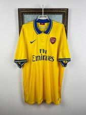 Arsenal Away football shirt 2013 Soccer Nike Jersey Mens Yellow Trikot Size 3XL
