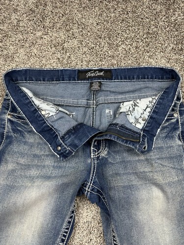 True Luck Jeans Men's 34X30 Straight Western Cowboy Wash Out Blue Denim - Picture 6 of 12