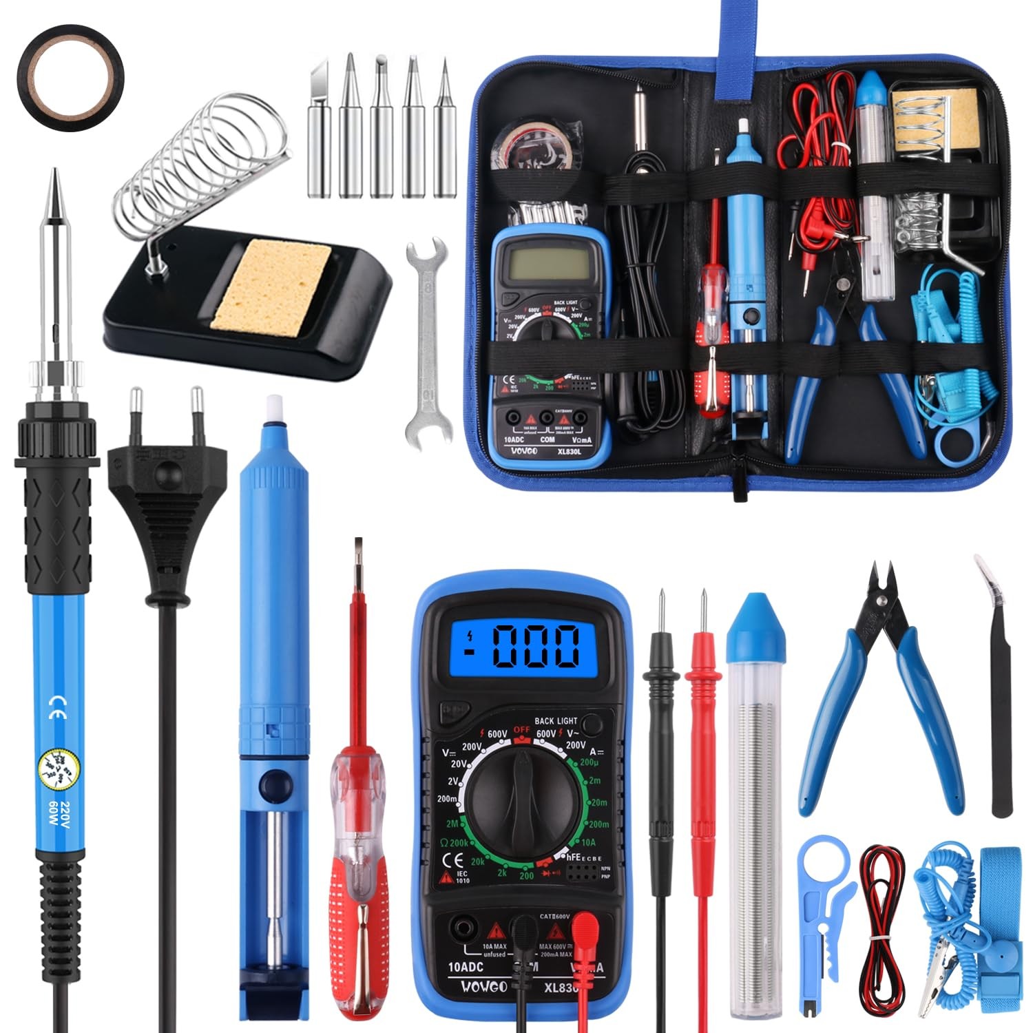 Saldatore Stagnatore Elettrico 60W | Kit 200-450℃ per Modding e Hobby