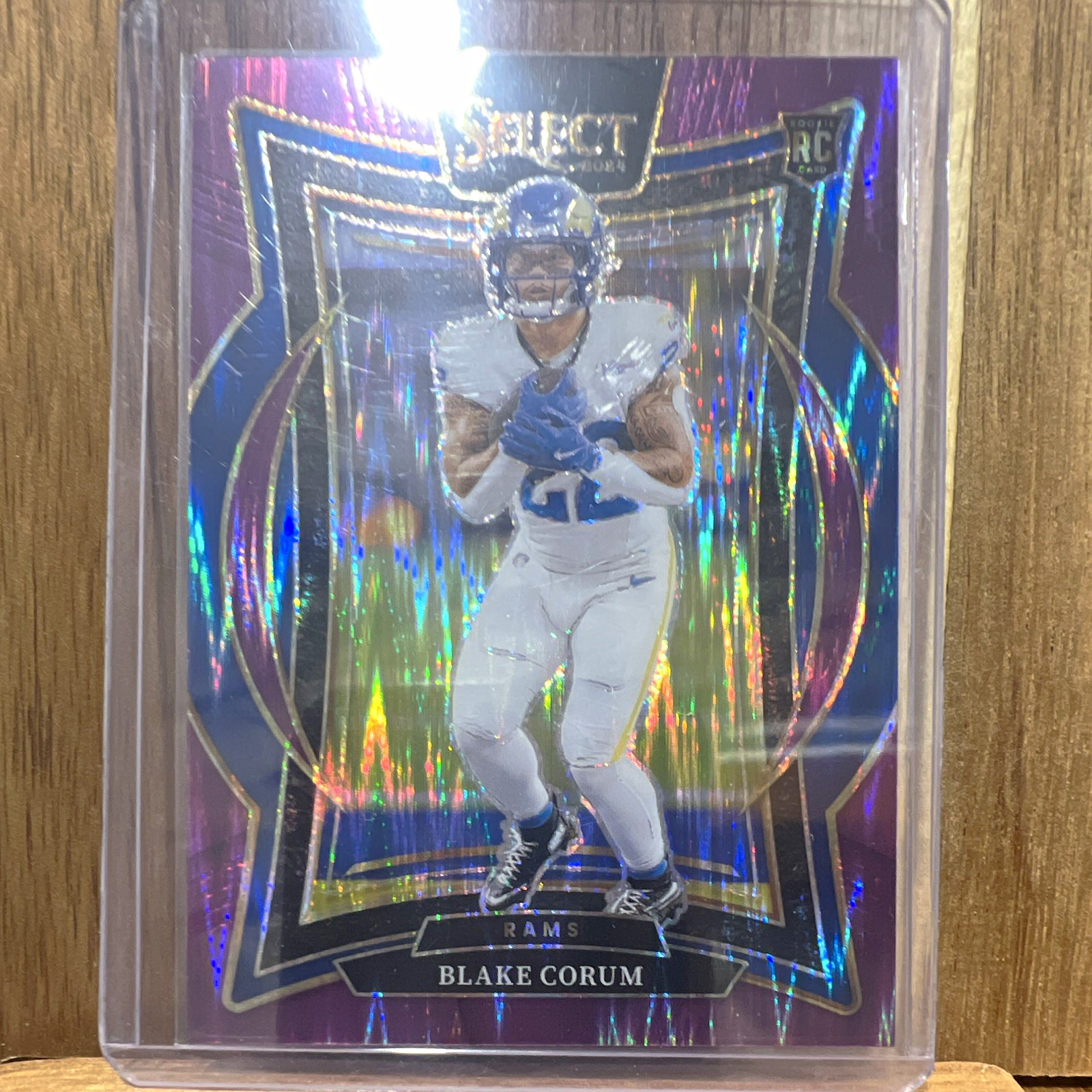 Panini Select 2024 Blake Corum RC Concourse Purple Shock Prizm #9 /360 Rams