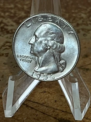 1956 D/D  ERROR Quarter BU  Uncirculated  90% Silver 25c US Coin # RJ66