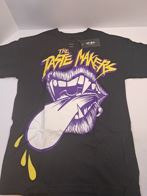 Acrylick The Taste Makers Men's Black Graphic T-Shirt Crew Neck Small New with