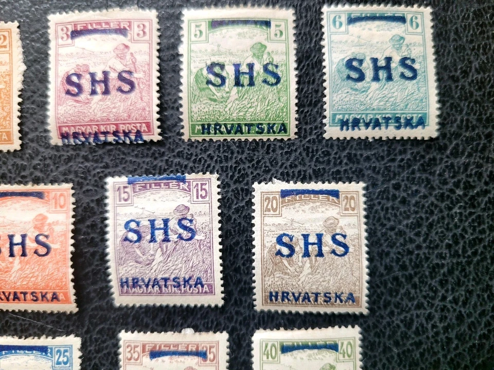 Yugoslavia #2L6-15 MH, 1918 Overprints+ 2LJ5 MH Postage Due Scott Value $ 179.60 - Image 3 of 4