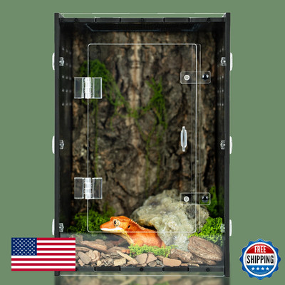 maiyuolg Reptile Tank 8x8x12 Terrarium   PVC Reptile Enclosure, Lizard Tank, Cre