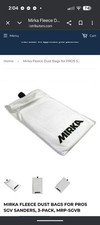Mirka MRP-SGVB Fleece Dustbag 3 Pack New Old Stock