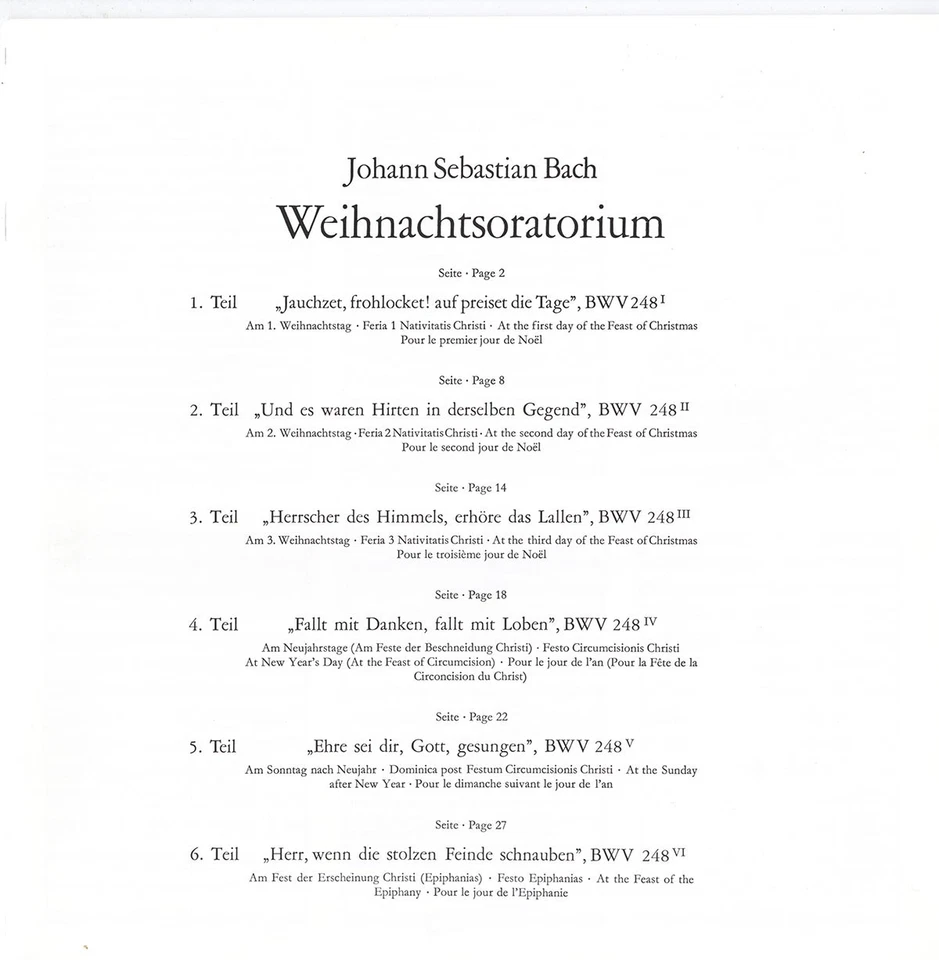 3LP BACH Christmas Oratorio WIENER SANGERKNABEN ESSWOOD EQUILUZ HARNONCOURT DMM - Image 2 of 3