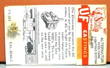 CAL-SCALE HO ALTENATOR PASSENGER CARS LIGHTING SYSTEM # PE-365