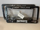 New England Patriots Authentic Metal BLACK License Plate Frames Set of 2