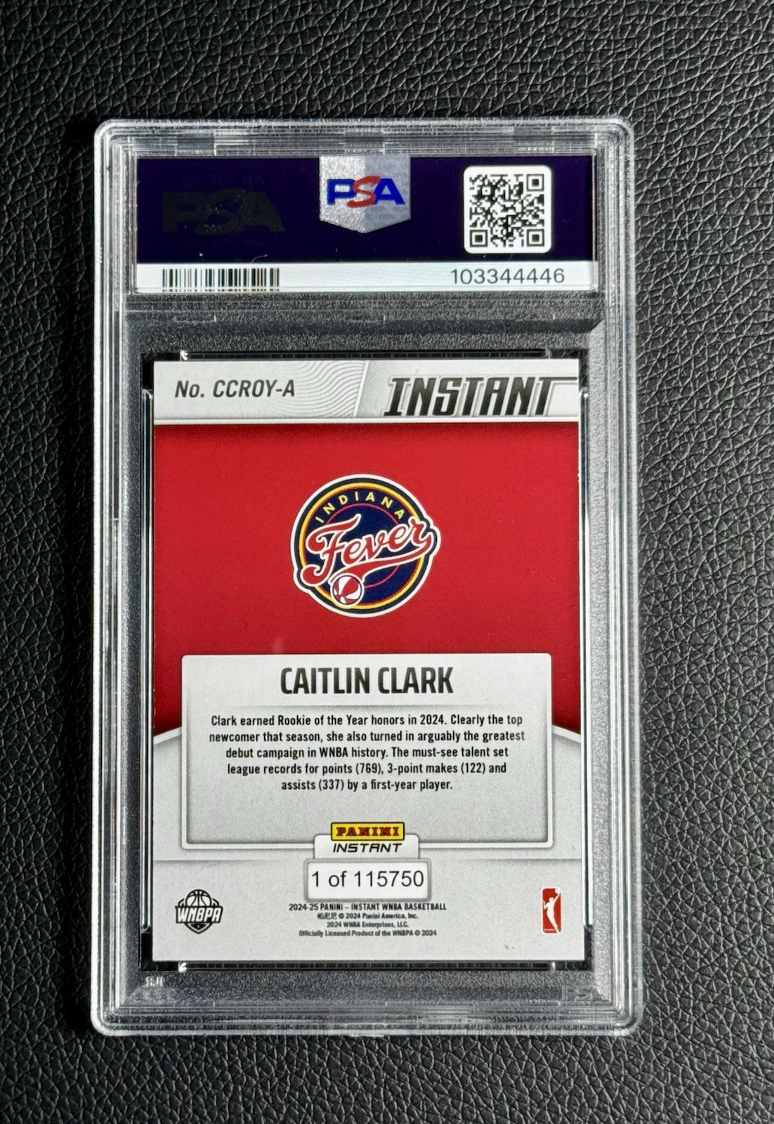 ‼️MINT WNBA GOAT RC‼️Short-Print 2024 Panini Caitlin Clark #A ROY Indiana Fever view 6