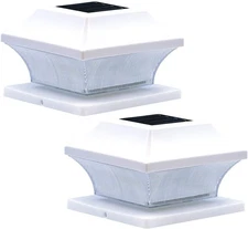 Solar Post Cap Lights Outdoor Super Bright 20 Lumen Deck Lights 2Pack 4