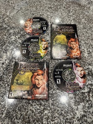 Dungeon Siege Legends of Aranna CD-ROM PC Base Game + Expansion 3-Disc Set Good