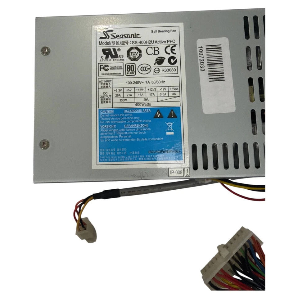 Seasonic SS-400H2U Active PFC 400W Netzteil für 2HE Gehäuse - Bild 2 von 2