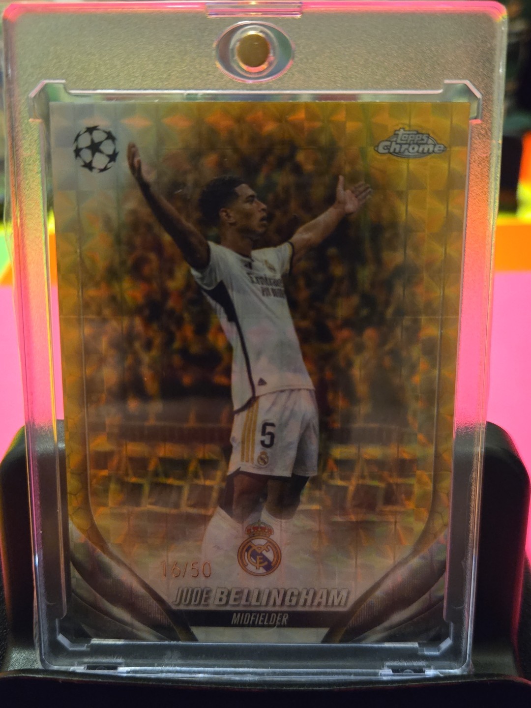 2023-24 Topps Chrome UEFA Club Comp - Jude Bellingham #112 Gold Refractor /50