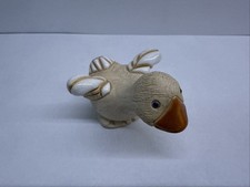 Adorable Vintage Ceramic Duck Figurine with Outstretched Wings