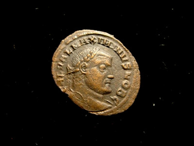 MAXIMINUS II Daia,as Caesar. 1/4 FOLLIS. Siscia. AD 305.GENIO POPULI ROMANI. +