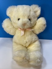 Russ Berrie Caress Collection Butter Bear 15 Ivory Vintage Collectible 1982