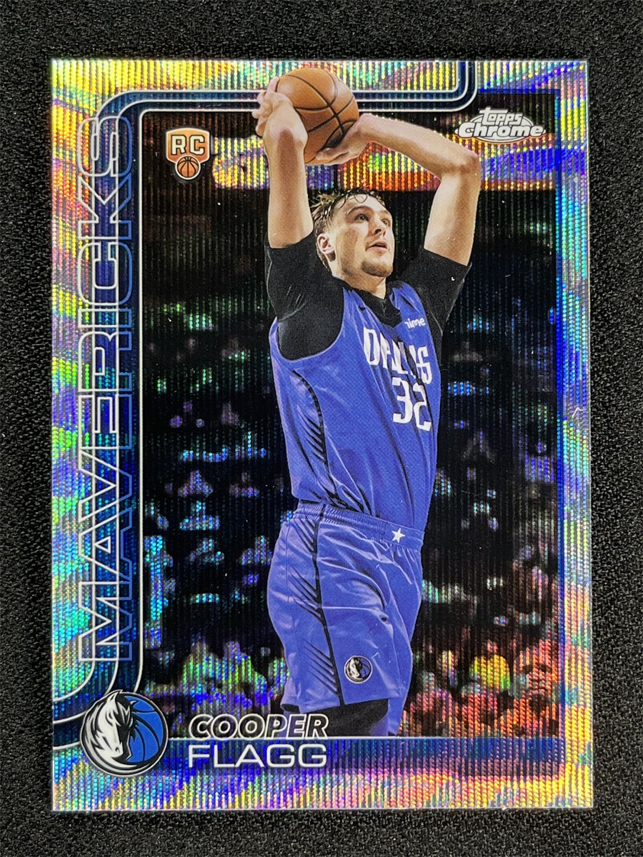 2025-26 Topps Chrome Cooper Flagg #251 Wave Refractor Rookie RC Mavericks &04231