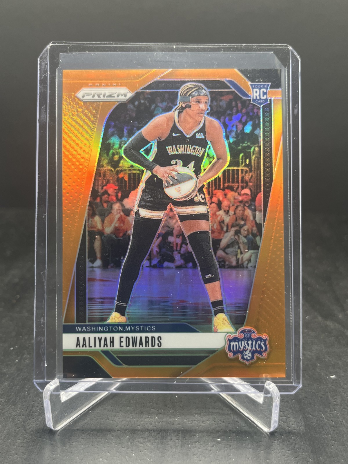2024 Panini Prizm WNBA Basketball Aaliyah Edwards RC Rookie Orange 35/99 #70