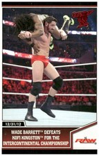 2013 Topps Best of WWE #74 Wade Barrett Defeats Kofi Kingston