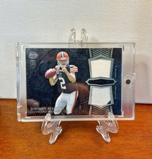2014 Bowman Sterling JOHNNY MANZIEL Rookie Dual Patch Relic Card Browns RC Topps. rookie card picture