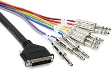 Hosa DTP-805 8-channel DB25 to 1/4" TRS Snake - 16.5'
