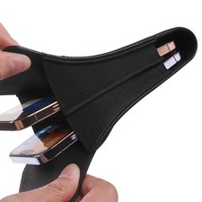 Dual Layer Leather Belt Phone Holster Pouch Card Holder for 6.7-6.9in Phones