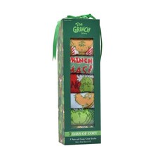 Dr Seuss 'The Grinch' Men's Fuzzy Socks 7 Days of Cozy, Pair of 7, Sizes 6-12