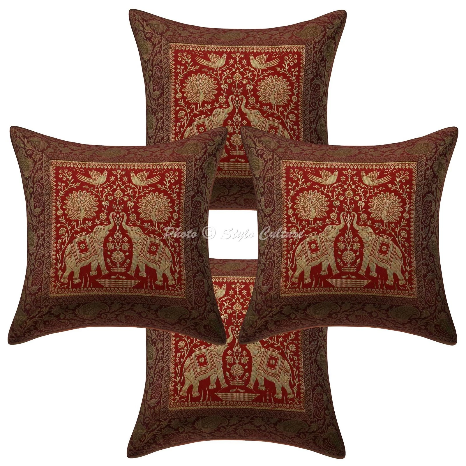 Home Decor Pillow Cover Brocade Jacquard Jacquard Cushion Cover 40 x 40 cm