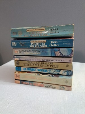 Lot Of 8 Sci-Fi Books Anderson,  Silverberg, Chalker