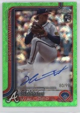 2025 Chrome Logofractor Edition Green Refractor /99 Hurston Waldrep Auto 01wt