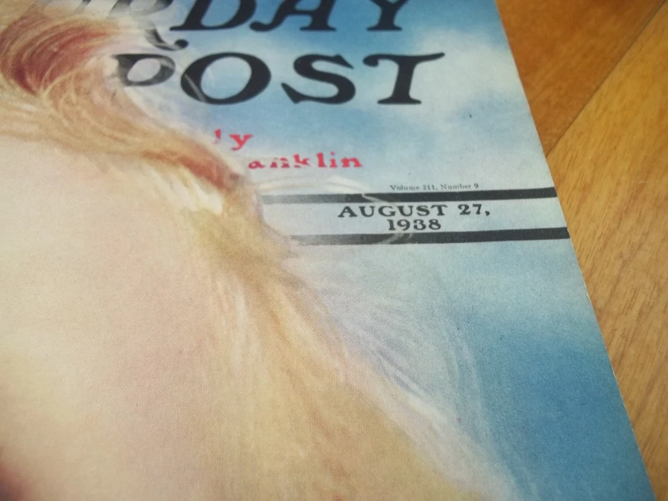 AUG 27 1938 Boy's Portrait SATURDAY EVENING POST FULL MAG - Image 2 of 4