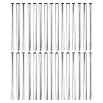 30Stk Runde Kupplung Mutter M4 x 0.7mm Innengewinde 70mm Befestigung Silber