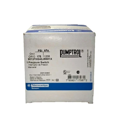 Telemecanique Sensors Air Compressor Switch Pressure Switch 9013FHG42J59M1X Fs