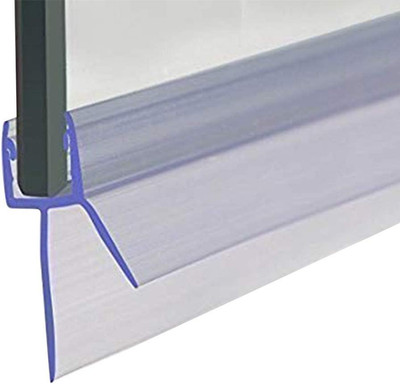 Cozylkx Frameless Shower Door Bottom Seal with Drip Rail 3/8'' Thick Glass 27.5''