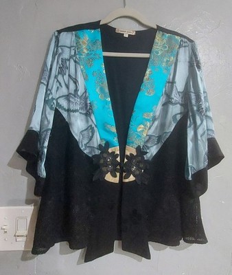 Vintage Spenser Alexis Tops Cardigan Women's L,Polyester, Silk,Rayón, Made In...