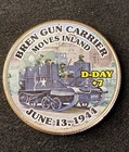 Colorized Kennedy Half Dollar D-Day Bren Gun Carrier Moves Inland Free Shipping