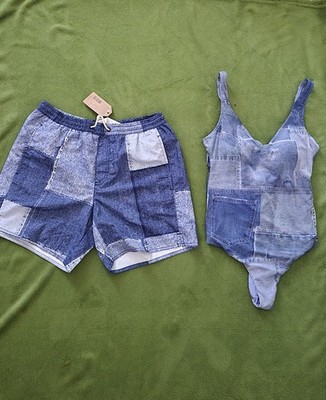 Calzedonia Bikini 2 Stück Denim blau Größe S