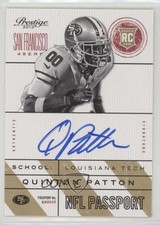 2013 Panini Prestige NFL Passport Signatures Quinton Patton #24 Auto 0c2