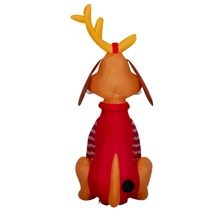 4' Christmas LED Inflatable Grinch's Dog Max Wearing An Ugly Sweater ...