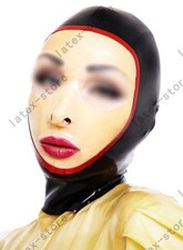 Goma Látex Goma Ojos Nariz Boca Agujeros Máscara Capucha Disfraz Sexy Personalizado #075