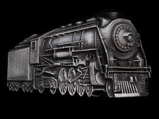 NB01141 NOS VINTAGE 1979 CUT-OUT  STEAM ENGINE TRAIN  RAILROAD BELT BUCKLE