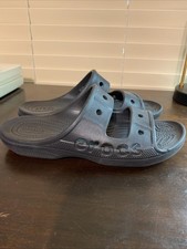 Crocs Men  s - Women  s Baya Two-Strap Slide Sandal Black 9W 7M