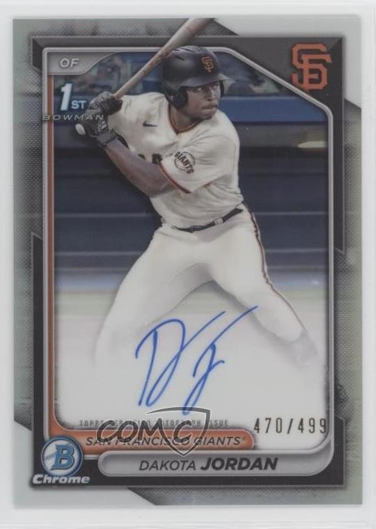 2024 Bowman Draft Chrome Prospect Refractor /499 Dakota Jordan #CPA-DJ Auto 0fo5