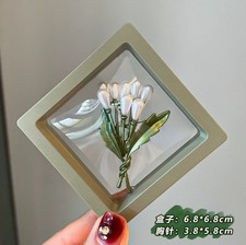 Elegant Green Color Plant Pearls Brooch Pin Flower Brooch For Women Jewelry Gift